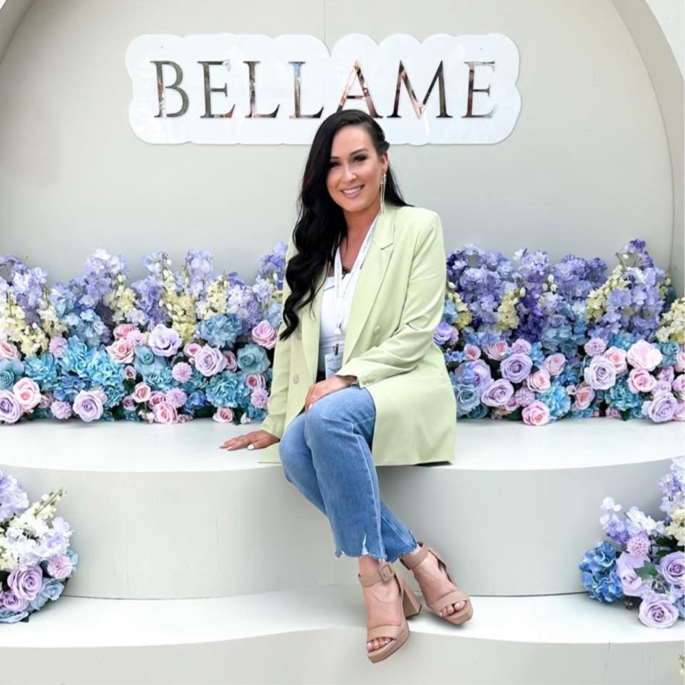 Wayf Light Green Oversized Double-Breasted Blazer